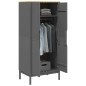vidaXL Armario FLORO madera maciza de pino gris 77x53x171 cm vidaXL Armario FLORO madera maciza de pino gris 77x53x171 cm