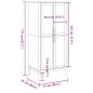 vidaXL Armario FLORO madera maciza de pino gris 77x53x171 cm vidaXL Armario FLORO madera maciza de pino gris 77x53x171 cm