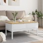 vidaXL Mesa de centro FLORO madera maciza de pino blanco 99x55,5x45 cm vidaXL Mesa de centro FLORO madera maciza de pino blanco 99x55,5x45 cm