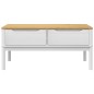 vidaXL Mesa de centro FLORO madera maciza de pino blanco 99x55,5x45 cm vidaXL Mesa de centro FLORO madera maciza de pino blanco 99x55,5x45 cm