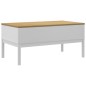 vidaXL Mesa de centro FLORO madera maciza de pino blanco 99x55,5x45 cm vidaXL Mesa de centro FLORO madera maciza de pino blanco 99x55,5x45 cm