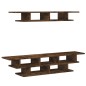 vidaXL Muebles de TV de pared madera ingeniería roble ahumado