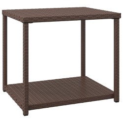vidaXL Mesa auxiliar ratán sintético marrón 55x45x49 cm
