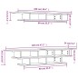 vidaXL Muebles de TV de pared madera ingeniería roble ahumado