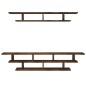 vidaXL Muebles de TV de pared madera de ingeniería marrón roble
