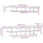 vidaXL Muebles de TV de pared madera de ingeniería marrón roble