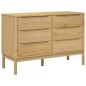 vidaXL Cómoda cajonera FLORO madera maciza de pino marrón cera