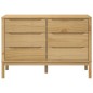 vidaXL Cómoda cajonera FLORO madera maciza de pino marrón cera