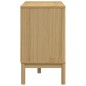 vidaXL Cómoda cajonera FLORO madera maciza de pino marrón cera