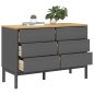 vidaXL Cómoda cajonera FLORO madera maciza de pino gris vidaXL Cómoda cajonera FLORO madera maciza de pino gris