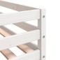 vidaXL Litera con cortinas madera maciza de pino azul 90x190 cm