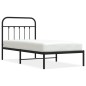 vidaXL Estructura de cama con cabecero metal negro 90x200 cm vidaXL Estructura de cama con cabecero metal negro 90x200 cm