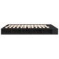 vidaXL Estructura de cama madera de ingeniería negra 180x200 cm