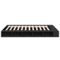 vidaXL Estructura de cama madera de ingeniería negra 160x200 cm
