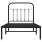 vidaXL Estructura de cama con cabecero metal negro 90x200 cm vidaXL Estructura de cama con cabecero metal negro 90x200 cm