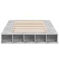 vidaXL Estructura de cama madera de ingeniería gris hormigón 120x190cm vidaXL Estructura de cama madera de ingeniería gris hormigón 120x190cm