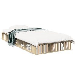 vidaXL Estructura de cama madera de ingeniería roble Sonoma 90x200 cm