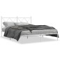 vidaXL Estructura de cama de metal con cabecero blanca 150x200 cm vidaXL Estructura de cama de metal con cabecero blanca 150x200 cm