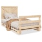 vidaXL Estructura de cama con cabecero madera maciza pino 100x200 cm vidaXL Estructura de cama con cabecero madera maciza pino 100x200 cm