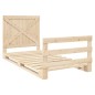 vidaXL Estructura de cama con cabecero madera maciza pino 100x200 cm vidaXL Estructura de cama con cabecero madera maciza pino 100x200 cm