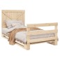vidaXL Estructura de cama con cabecero madera maciza pino 100x200 cm vidaXL Estructura de cama con cabecero madera maciza pino 100x200 cm