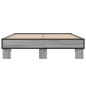 vidaXL Estructura cama madera ingeniería metal gris Sonoma 120x200 cm vidaXL Estructura cama madera ingeniería metal gris Sonoma 120x200 cm