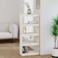 vidaXL Estantería/divisor de espacios madera pino blanco 60x30x135,5cm vidaXL Estantería/divisor de espacios madera pino blanco 60x30x135,5cm