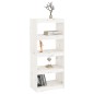 vidaXL Estantería/divisor de espacios madera pino blanco 60x30x135,5cm vidaXL Estantería/divisor de espacios madera pino blanco 60x30x135,5cm