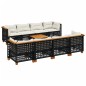 vidaXL Set de sofás de jardín 8 piezas y cojines ratán sintético negro vidaXL Set de sofás de jardín 8 piezas y cojines ratán sintético negro
