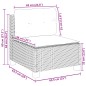 vidaXL Set de sofás de jardín 4 pzas y cojines ratán sintético gris vidaXL Set de sofás de jardín 4 pzas y cojines ratán sintético gris