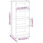 vidaXL Estantería/divisor de espacios madera pino blanco 60x30x135,5cm vidaXL Estantería/divisor de espacios madera pino blanco 60x30x135,5cm