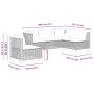 vidaXL Set de muebles de jardín 5 pzas y cojines ratán sintético negro vidaXL Set de muebles de jardín 5 pzas y cojines ratán sintético negro