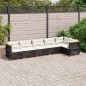 vidaXL Set de sofás de jardín 6 piezas y cojines ratán sintético negro vidaXL Set de sofás de jardín 6 piezas y cojines ratán sintético negro