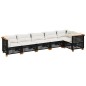vidaXL Set de sofás de jardín 6 piezas y cojines ratán sintético negro vidaXL Set de sofás de jardín 6 piezas y cojines ratán sintético negro