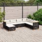 vidaXL Set de sofás de jardín 7 pzas con cojines ratán sintético negro vidaXL Set de sofás de jardín 7 pzas con cojines ratán sintético negro