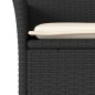 vidaXL Set comedor jardín 9 pzas cojines ratán sintético vidrio negro vidaXL Set comedor jardín 9 pzas cojines ratán sintético vidrio negro
