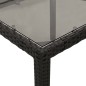 vidaXL Set comedor jardín 9 pzas cojines ratán sintético vidrio negro vidaXL Set comedor jardín 9 pzas cojines ratán sintético vidrio negro