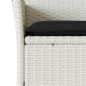 vidaXL Set comedor jardín 11 pzas con cojines ratán PE vidrio blanco vidaXL Set comedor jardín 11 pzas con cojines ratán PE vidrio blanco