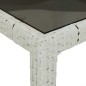 vidaXL Set comedor jardín 11 pzas con cojines ratán PE vidrio blanco vidaXL Set comedor jardín 11 pzas con cojines ratán PE vidrio blanco