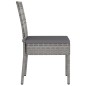 vidaXL Juego de comedor para jardín 3 piezas ratán sintético gris vidaXL Juego de comedor para jardín 3 piezas ratán sintético gris