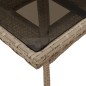 vidaXL Set comedor jardín 5 pzas cojines ratán sintético vidrio beige vidaXL Set comedor jardín 5 pzas cojines ratán sintético vidrio beige