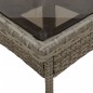 vidaXL Set comedor jardín 5 pzas y cojines ratán sintético vidrio gris vidaXL Set comedor jardín 5 pzas y cojines ratán sintético vidrio gris