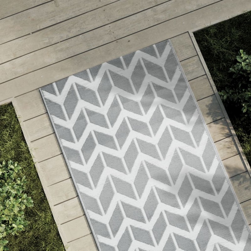vidaXL Alfombra de exterior PP gris 80x150 cm vidaXL Alfombra de exterior PP gris 80x150 cm