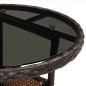 vidaXL Set comedor jardín 5 pzas cojines ratán sintético vidrio marrón vidaXL Set comedor jardín 5 pzas cojines ratán sintético vidrio marrón