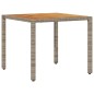 vidaXL Set de comedor jardín 5 pzas con cojines ratán PE acacia gris