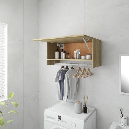 vidaXL Armario de madera contrachapada color roble Sonoma 70x32,5x35cm