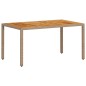 vidaXL Set de comedor jardín 5 pzas con cojines ratán PE acacia beige