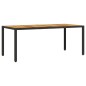 vidaXL Set de comedor jardín 9 pzas con cojines ratán PE acacia negro vidaXL Set de comedor jardín 9 pzas con cojines ratán PE acacia negro