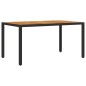 vidaXL Set de comedor jardín 5 pzas con cojines ratán PE acacia negro vidaXL Set de comedor jardín 5 pzas con cojines ratán PE acacia negro
