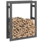 vidaXL Estante para leña madera maciza de pino gris 80x25x100 cm vidaXL Estante para leña madera maciza de pino gris 80x25x100 cm